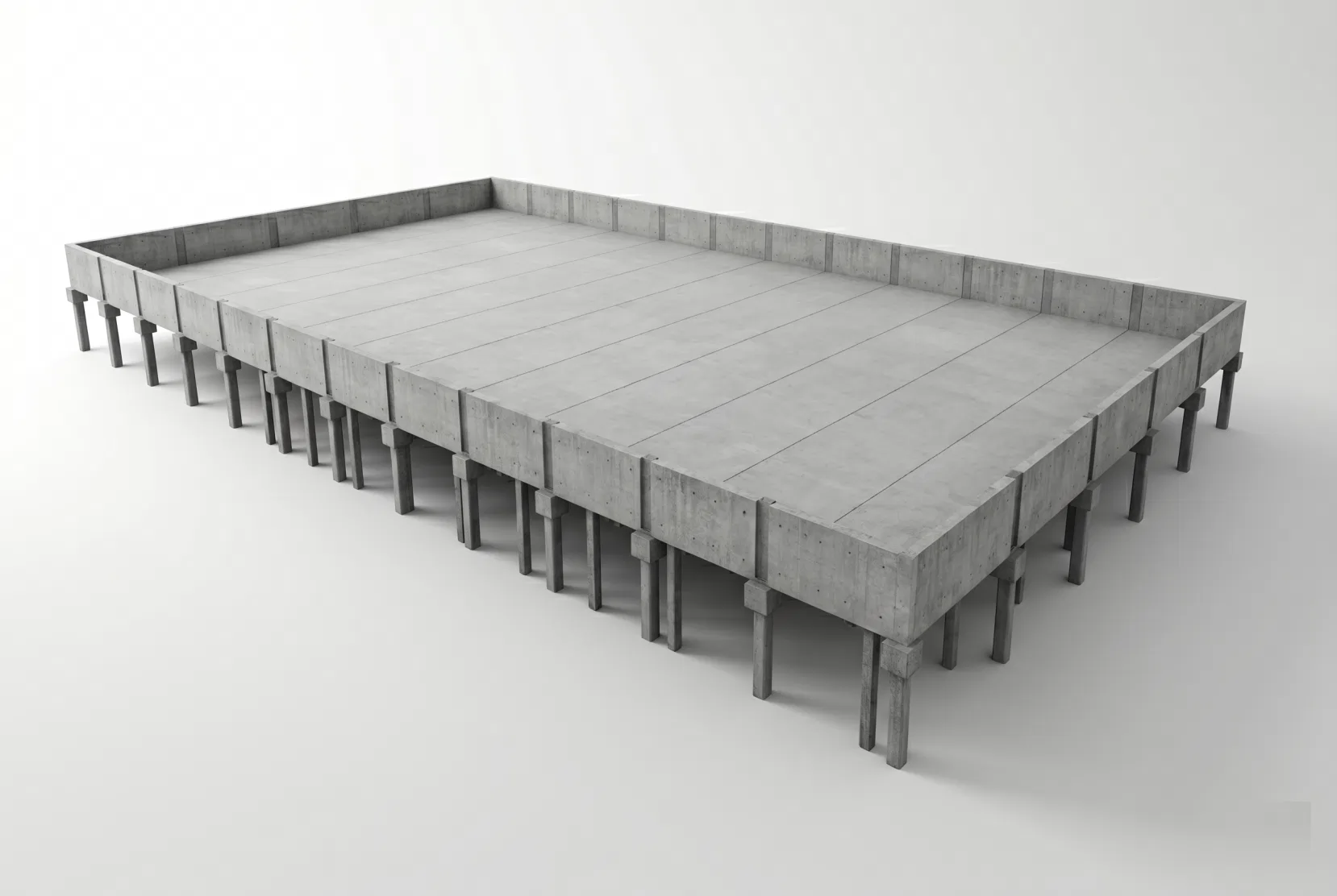 Modelo 3D de estrutura concreto desenvolvido pela OBRAP Engenharia de Estruturas